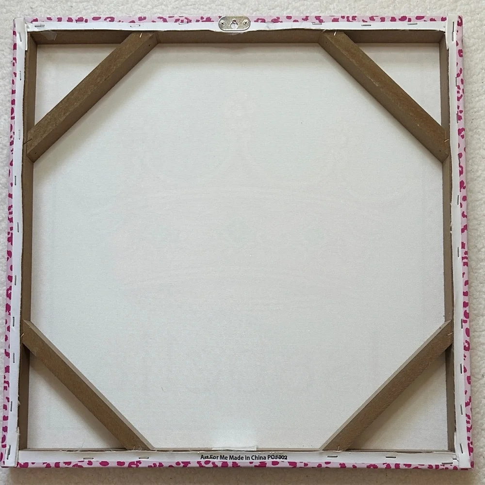 shabby chic decorative canvas art print pink crown and the name “Isabella”